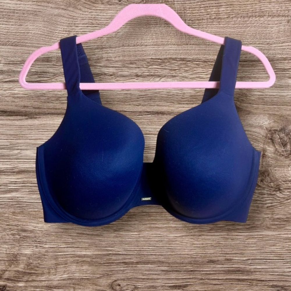 Cacique blue lightly lined full coverage bra. 38F